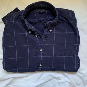 Land’s End men’s button down long sleeve size large - blue